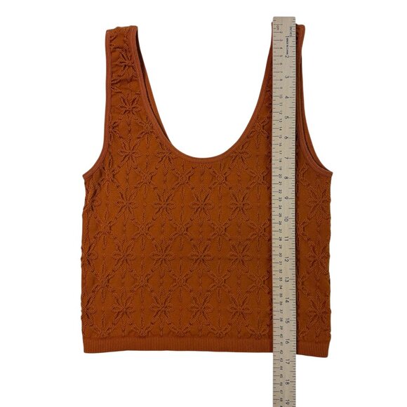 Forever 21 Orange Rust Textured Knit Tank Top Size M/L - Picture 5 of 5